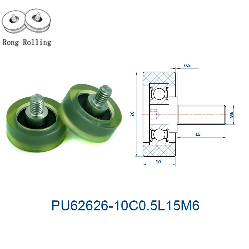 

Outer diameter 26mm with 10mm thickness PU material coated bearing, drawer pulley, screw pulley, sliding door roller
