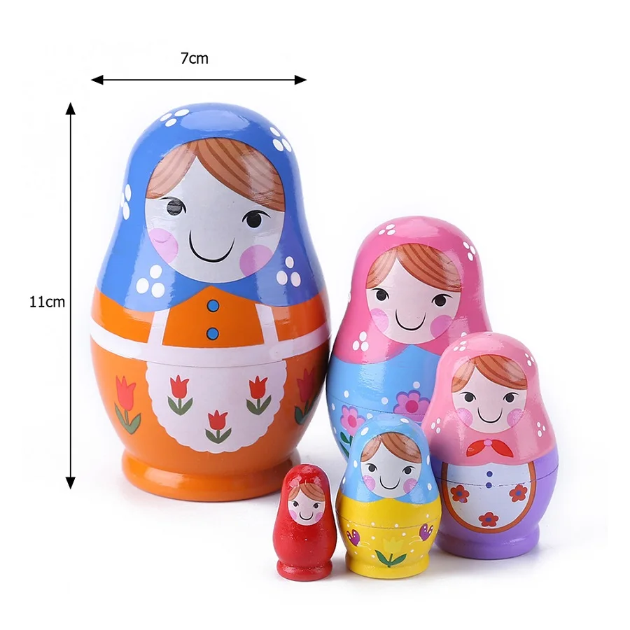 05 Деревянная Русская Матрешка, набор кукол, игрушки, украшение, подарки, деревянные игрушки, детские поделки, кукла ручной работы, подарки для детей - Цвет: 05
