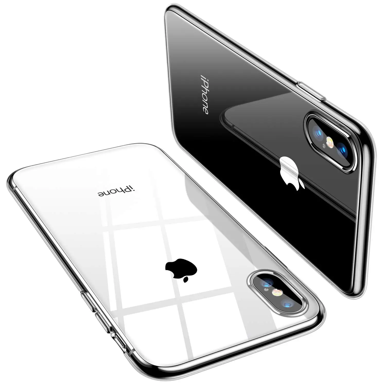 Чехол для iPhone X Xs Max XR 8 Plus, ультра тонкий плотно прилегающий Мягкий Силиконовый ТПУ [Анти-Желтый] чехол для телефона - Цвет: Прозрачный