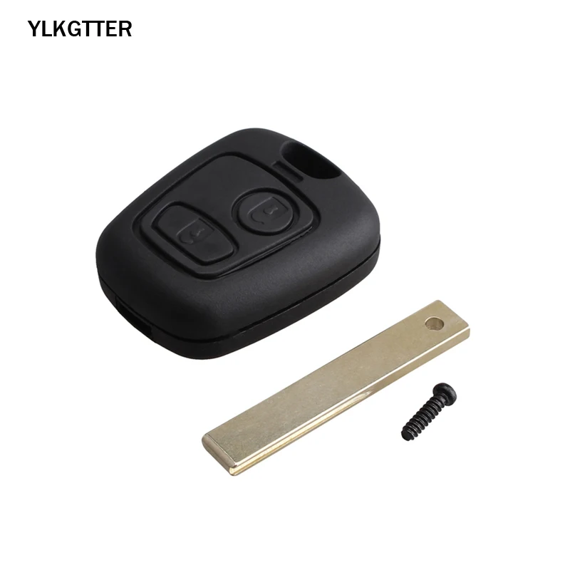 YLKGTTER 2 кнопки дистанционный Автомобильный ключ для Peugeot 307 Citroen C1 C3 с чипом