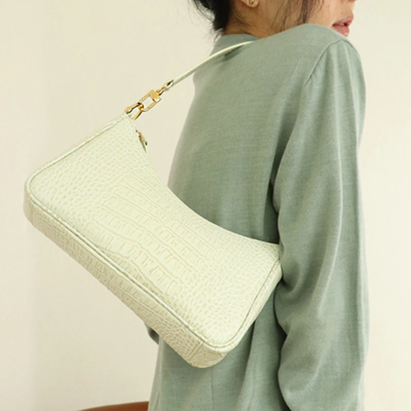 Повседневные сумки из кожи аллигатора женские мессенджеры с узором под кожу