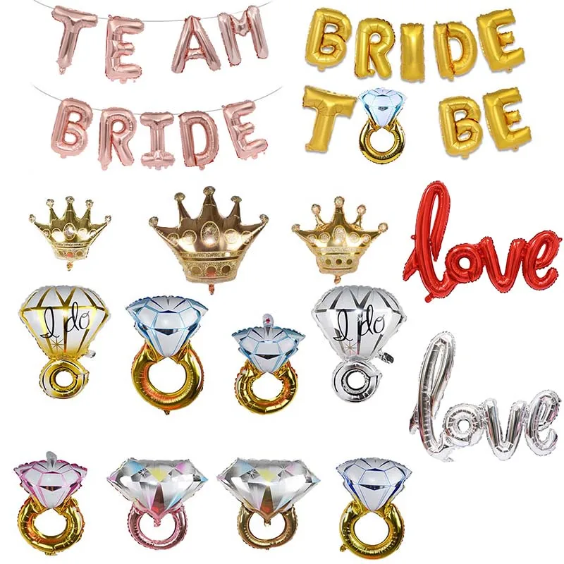 1 шт. кольцо с бриллиантами фольгированный шар свадебное украшение гелиевый