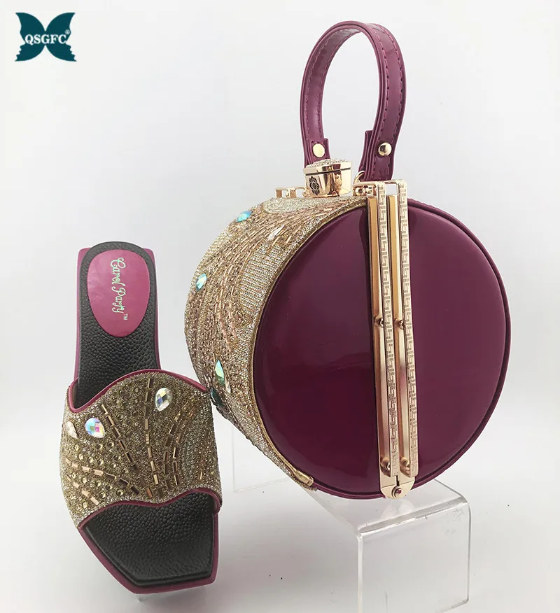 Удобные сандалии на каблуке с подходящей сумкой для женщин итальянская женская