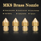 3DSWAY 4 шт.лот 3D части сопло для 3д принтера Buse Imprimante 3D MK8 латунная насадка смешанные размеры 0,2 мм0,3 мм0,4 мм0,5 мм для 1,75 мм mk8 Makerbot