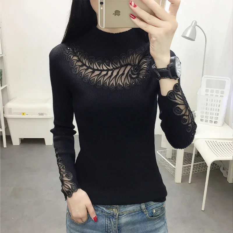 Новинка Осень/Зима 2019 пальто в западном стиле с длинными рукавами вязаная