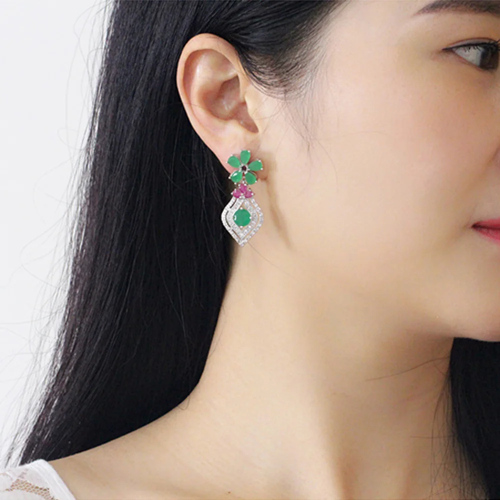 ThreeGraces элегантные африканские серьги подвески в виде цветка ананаса натуральный