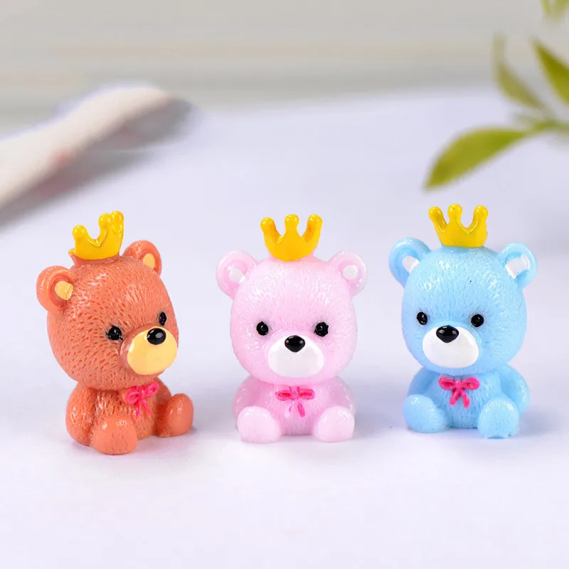 Моделирующие животные Корона медведь мультфильм аниме фигурка автомобиль торт