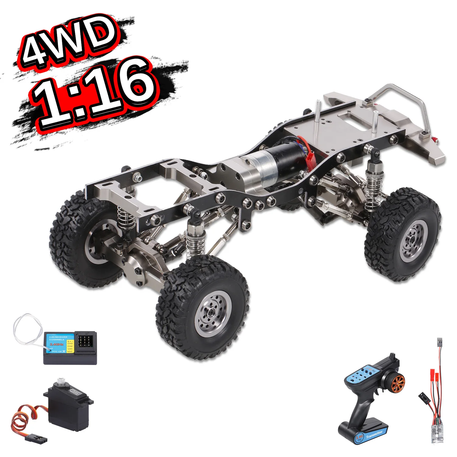 Металлическая рама 185 мм RC автомобиль с шиной пульт дистанционного управления приемник ESC металлический