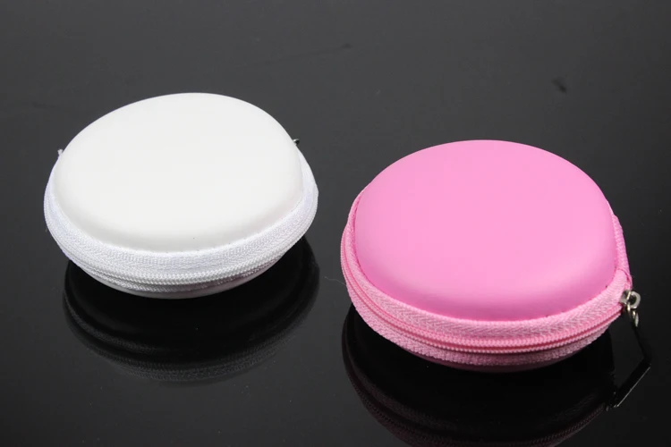 

Earphone Bag Memory Card Headphone Cable Storage Box Mini Portable Shockproof Organize Case Round Storage Anti-shock Accessories