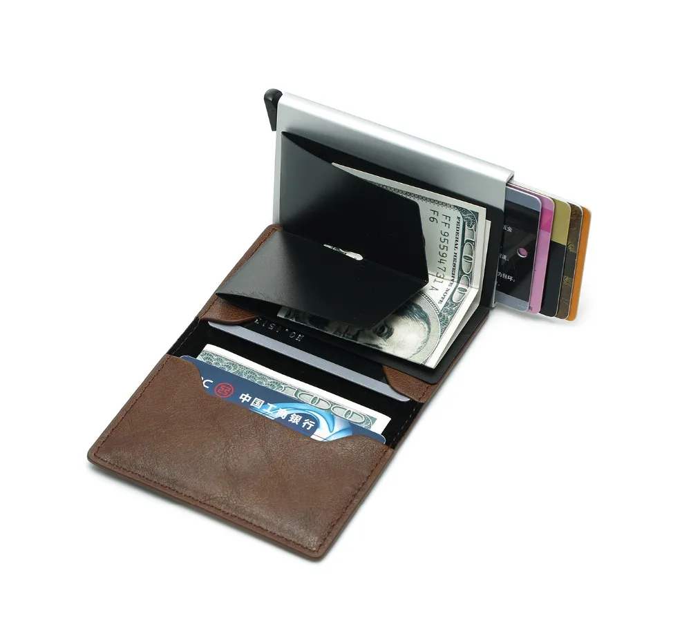 Rfid держатель для карт, мужские кошельки, сумка для денег, Мужской винтажный черный короткий кошелек, маленький кожаный тонкий кошелек, мини-кошельки, тонкие