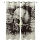 Череп голова в чернильную крапинку для окон занавески для гостиной шторы для спальни, кухни для детей портьеры на окна и двери