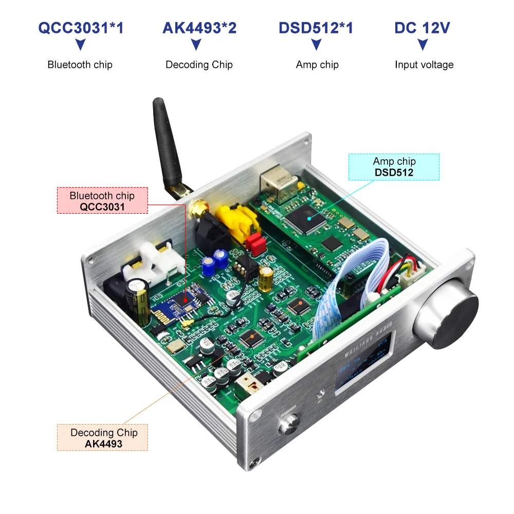 AIYIMA SU9 APTX Bluetooth 5 0 USB AK4493 усилитель для наушников QCC3034 Цифровой оптический