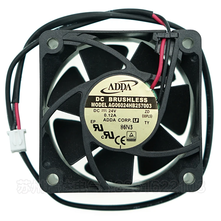 Для ADDA AD06024XB257000 6025 dc 24v AD0624HB A70GL 2 провода Вентилятор охлаждения 60*60*25 мм|Кулеры и