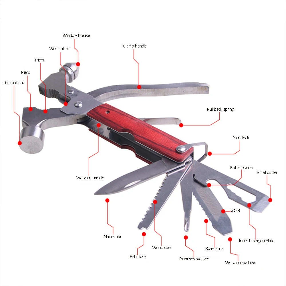 Молоток ручной инструмент для автомобиля многофункциональный аварийный молоток