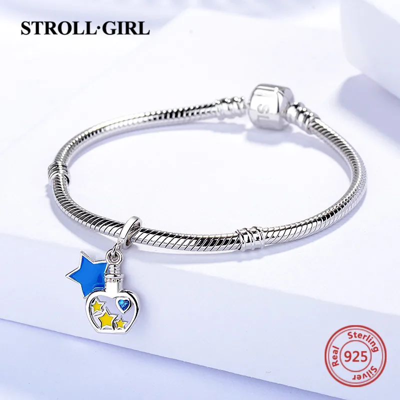 Fit оригинальный европейский браслет 925 Стерлинговое Серебро флакон духов бусины