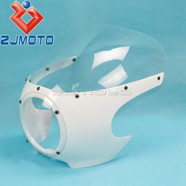 

Передняя фара мотоцикла, обтекатель 5-3/4 дюйма, стандартное лобовое стекло для Harley Bobber Sportster Dyna Cafe Racer Drag Racing 5,75 дюйма