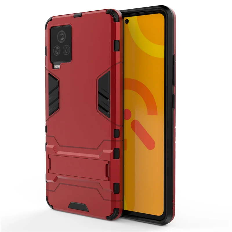 Phone Case For iQOO 7 Case Shockproof PC Back Hard Heavy Armor Phone Bumper Stand Cover For Vivo iQOO 7 Cover For iQOO 7 Fundas