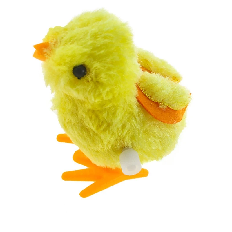 

1PCS Creative Cat Toys Cute Plush Clockwork Chicken Cat Dog Toy Wind Up Chick Jumping Chicken Toy Cat Interactive Training Toy