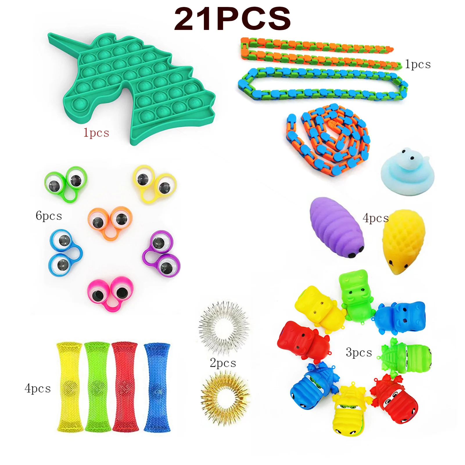 

21 Pack Fidget Sensory Toy Set Stress Relief Toys for Kids Adults 21 Pack Fidget Sensory Toy Set Stress Relief Toys for Kids