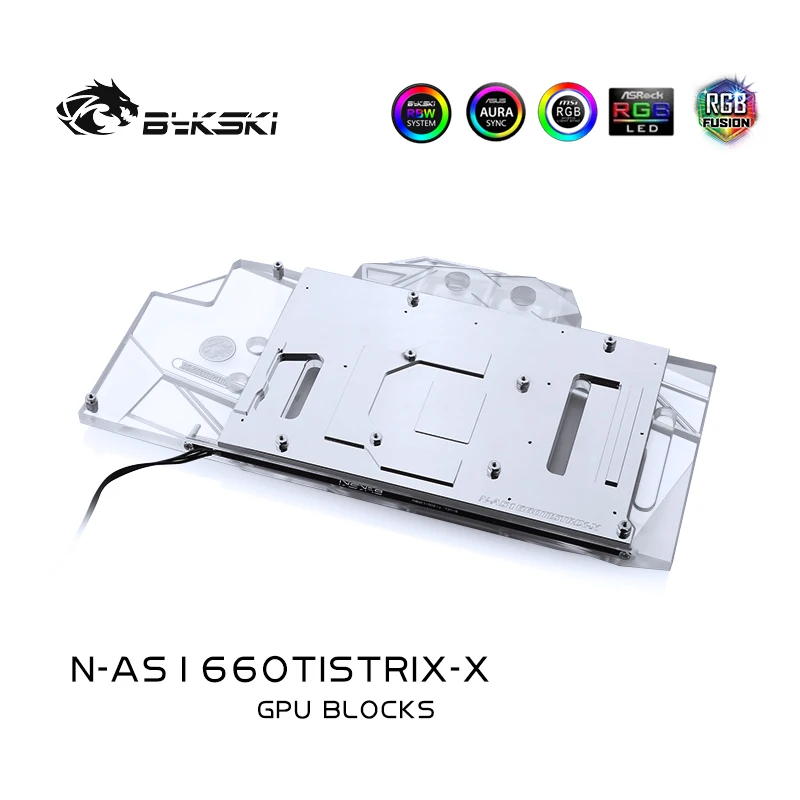 Bykski N-AS1660TISTRIX-X полноэкранная видеокарта блок водяного охлаждения для Asus Rog Strix