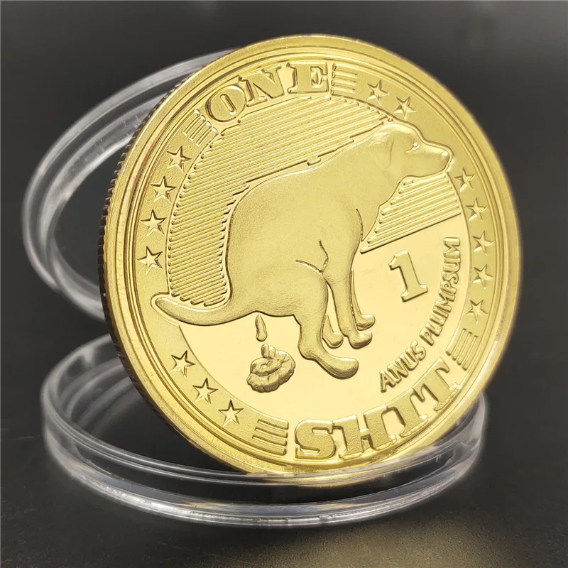 Лидер продаж позолоченная монета собака анус памятные монеты золотая на удачу