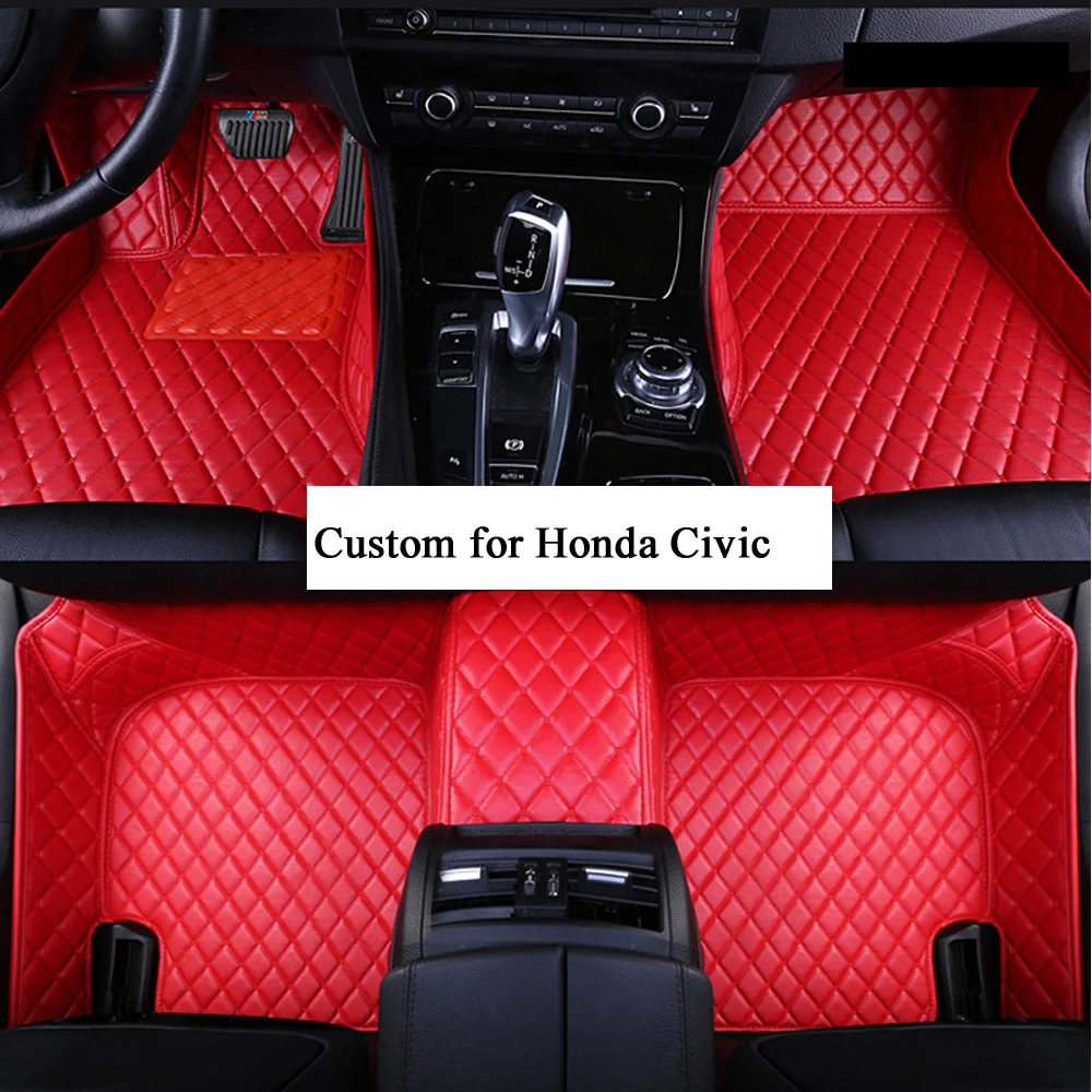 

Car Floor Mats for Women and Men Artificial Leather Mat for Honda Civic X9