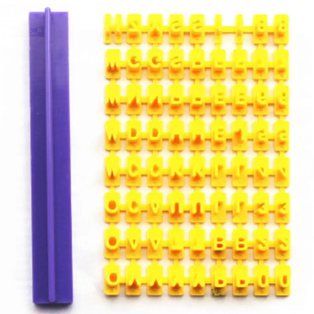 

Letter Cake DIY Mold For Press Stamp Biscuit Cookie Cutter Mould Plastic Cute Alphabet Number Decorating Tool Baking Pastry tool