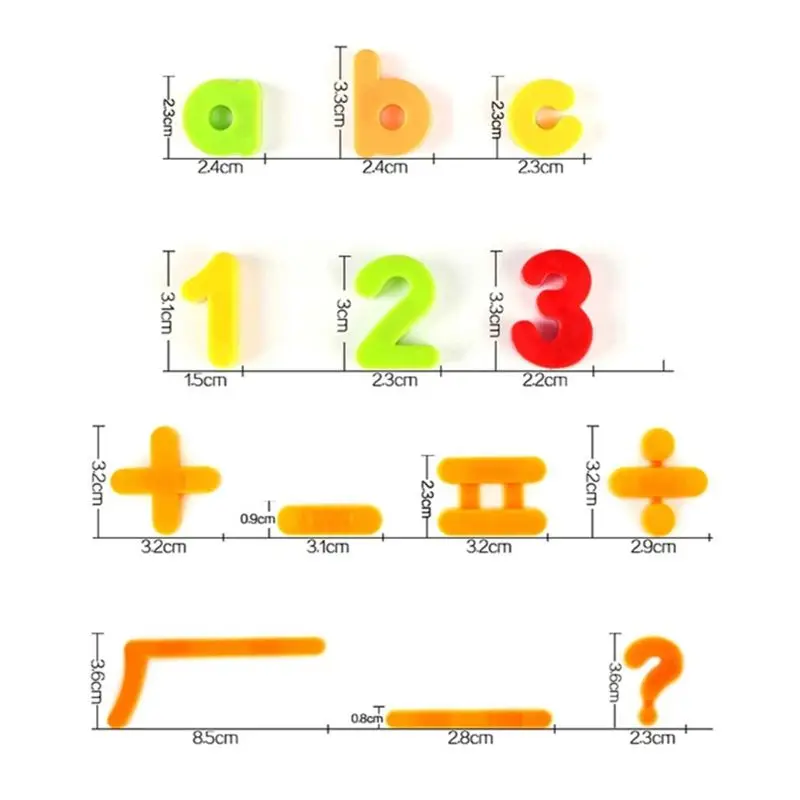 

Magnetic Alphabet Magnets Letters and Numbers Toy ABC 123 Fridge Plastic Toy Set Educational Magnetic in Bucket Preschool