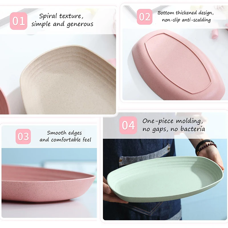 4Pcs/set 12inch Breakfast Plate Dish Coffee Tea Tray Irregular Fruit Bread Food Dessert Dinner Tableware Set | Дом и сад