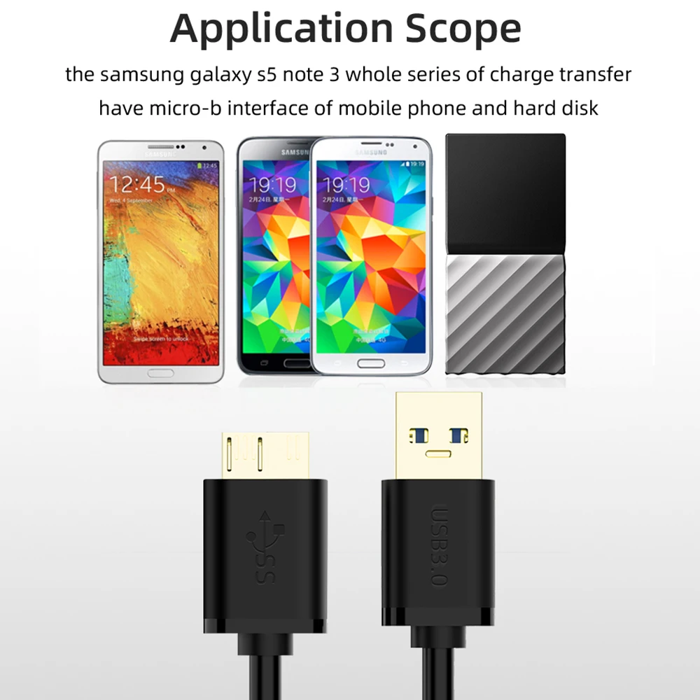 Кабель USB 3 0 Суперскоростной кабель типа A для Micro B зарядки и синхронизации данных
