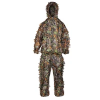 3d leaves outdoor sports secretive hunting clothes bionic ghillie jungle suits yowie sniper birdwatch camouflage clothing jacket