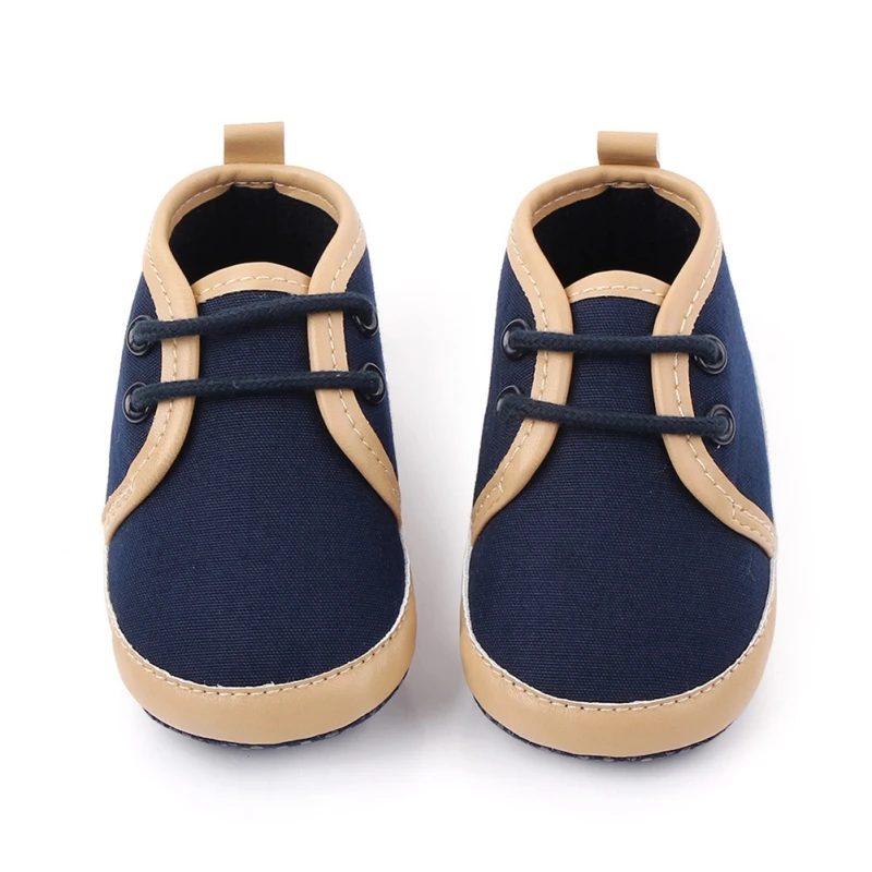 

Newborn Baby Boy Shoes Toddler Infant Boys Prewalker Shoe Soft Soled Casual Crib Shoes Solid Patchwork Shoe 0-18M
