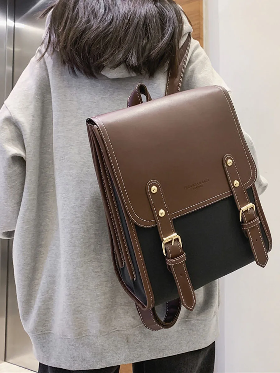 Модный женский рюкзак в стиле ретро из искусс...