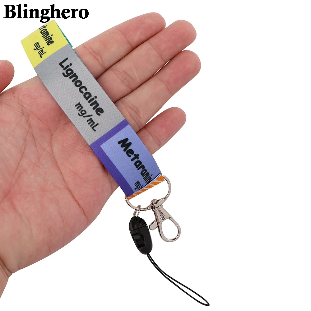 

CB818 Critical Care ICU Anesthetics Cartoon Lanyard For Key Cool Hang Ropes Phone Badge Holder Neck Straps Gift For Doctor Nurse