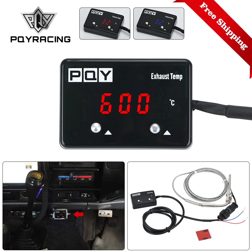 Car Exhaust Temp Gauge Gas Meter Digital With Sensor EXT Temperature Turbo for 4WD Hilux Patrol EGT PQY-TAG06-QY | Автомобили и