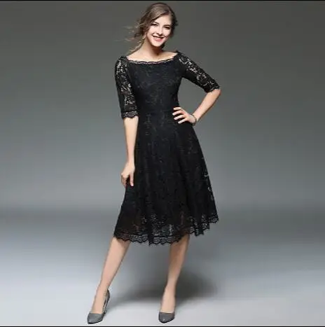 Женское кружевное платье элегантное офисное бежевого и черного цвета