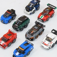 speed champions pull back racing car f40 forded r8 building blocks supercar vrhicle bricks classic model kit toys for kids boys