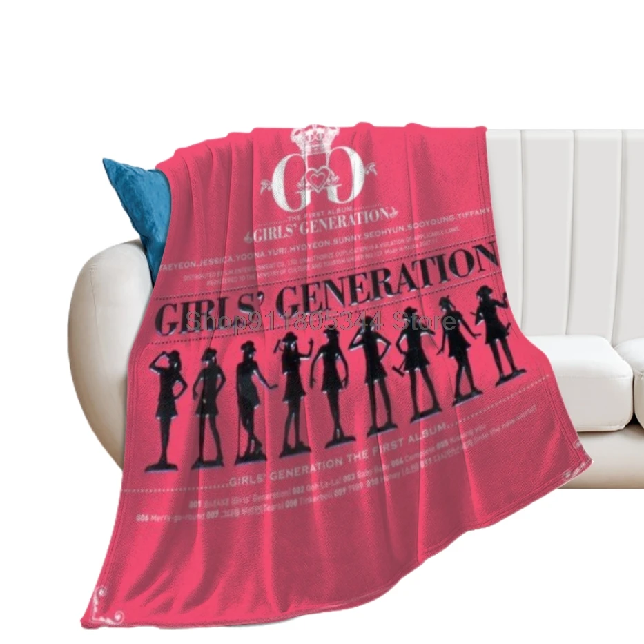 Girls' Generation Throw Blanket Fuzzy Warm Throws for Winter Bedding 3D Printing Soft Micro Fleece Blanket