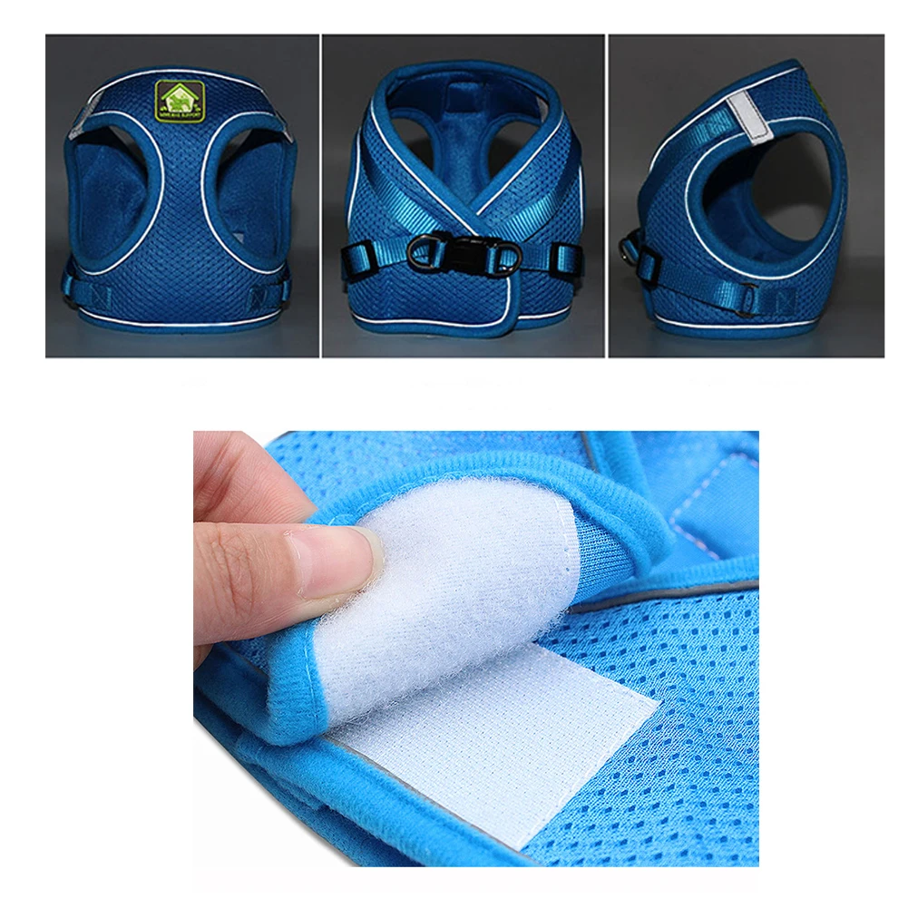 Нейлоновый сетчатый жилет для щенков кошек Светоотражающий поводок и собак