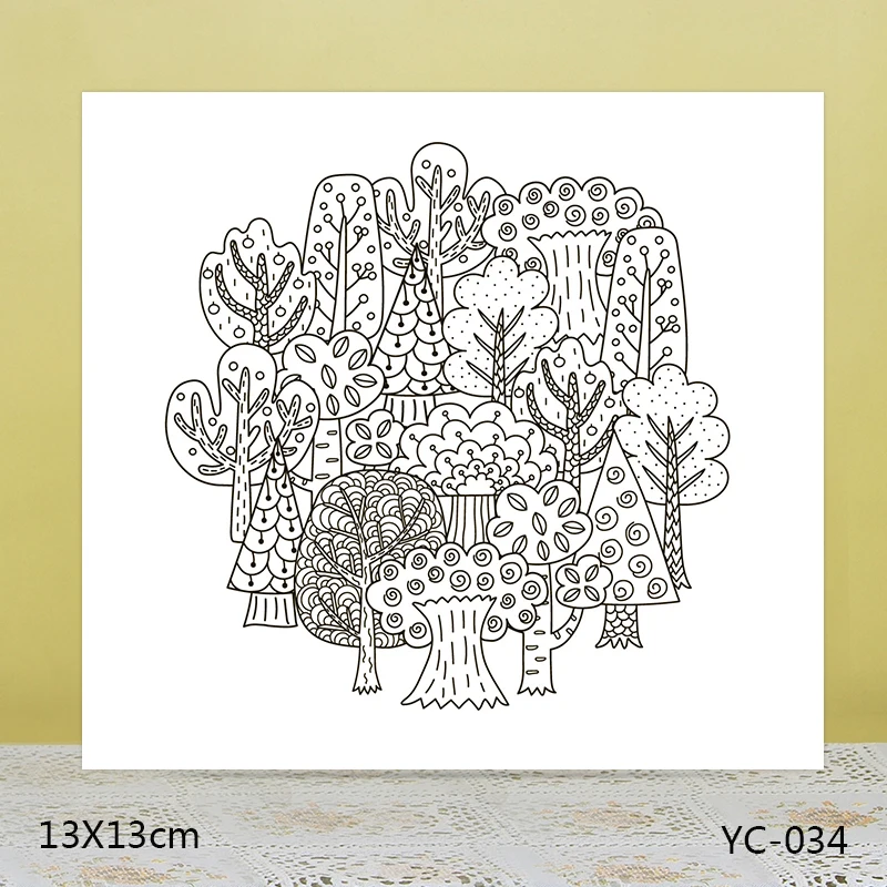 

AZSG tree Clear Stamps/Silicone Transparent Seals for DIY scrapbooking Card Making 13*13cm