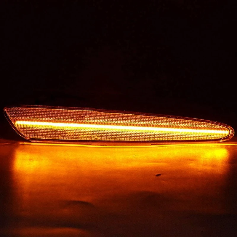

Car Clear Lens Amber/Red Front Rear LED Side Marker Turn Signal Lamps for Chevrolet Chevy Corvette C6 2005-2013