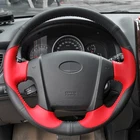 Для Kia Sportage 2 2005-2010 2009 Sportage прошитый вручную чехол рулевого колеса автомобиля из натуральной кожи