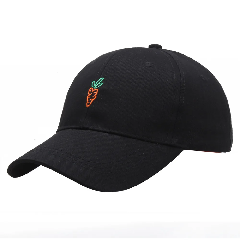 

2022 Cotton Carrot Embroidery Baseball Cap Outdoor Sports Snapback Caps Women Bone Gorras Fitted Hats for Men Hip Hop Dad Hat