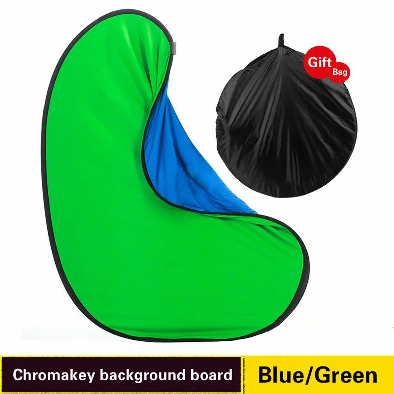 

Collapsible 150x200cm 2 In 1 Blue Green Screen Photo Background Backdrops Video Studio Photography Reflector Chromakey Backdrop