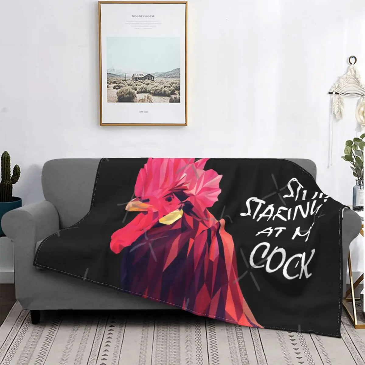 

Manta a cuadros para cama, manta térmica para sofá, para cama colcha, Stop Staring At My Dick