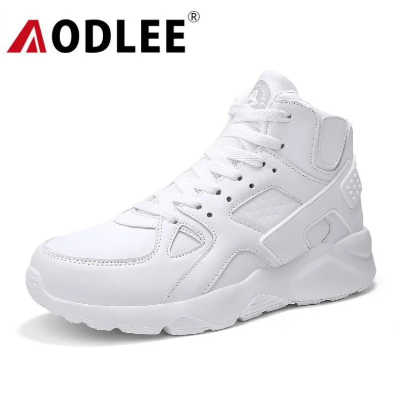 AODLEE Leather Men Shoes Sneakers Ankle Boots Fashion Hip Hop Casual Running tenis masculino adulto | Обувь