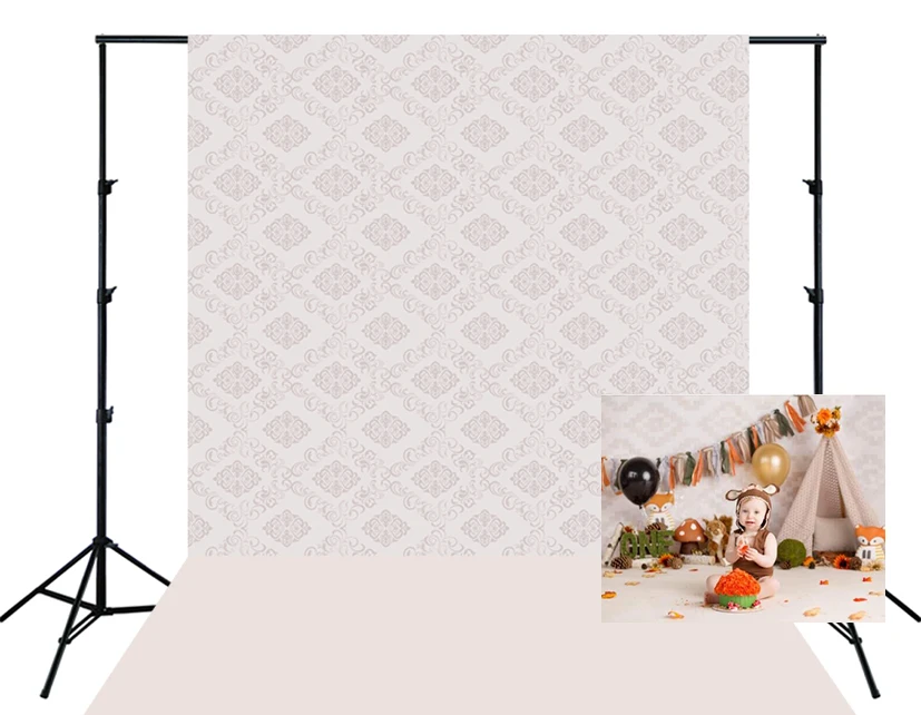 

HUAYI Photography Backdrop Damask Wall Photo Booth Background Customize Newborns Child Birthday Studio Backdrop XT-5348