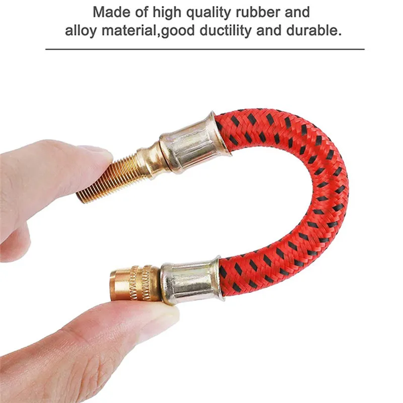

Electric Scooter Extended Inflator Tube Extension Air Valve Adaptor Electric Scooter Steel Rubber Stainless Steel Extended Nozzl
