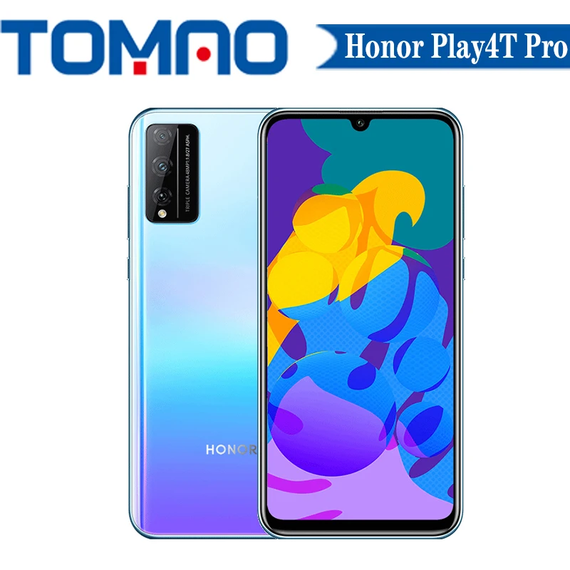 Смартфон Honor Play 4t Pro 4T 6 3-дюймовый OLED экран Kirin 810 ГБ 8 ОЗУ 128 Гб ПЗУ задняя три камеры