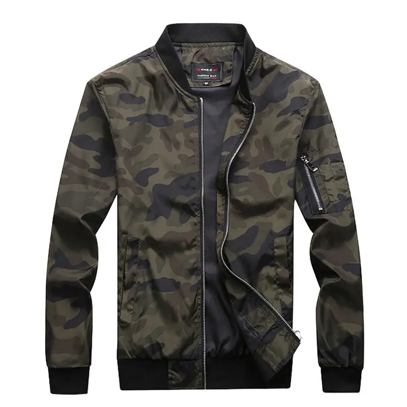 

Fad New Autumn Men's Camouflage Jackets Male Coats Camo Bomber Jacket Mens Brand Clothing Outwear Plus Size M-7XL